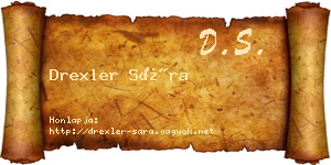 Drexler Sára névjegykártya
